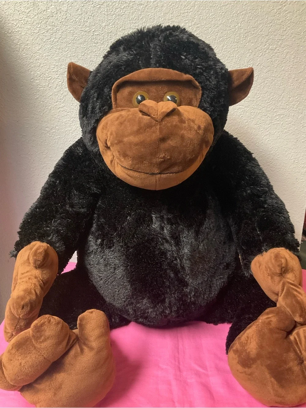 Restored Jumbo Sitting Black & Brown Plush Gorilla Stuffed Animals Plush Toys